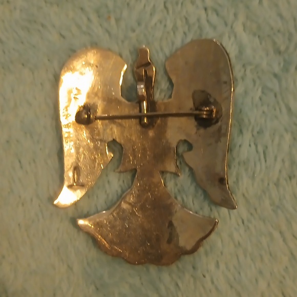 Vintage Native American eagle sterling silver brooch and pendant - Picture 3 of 3